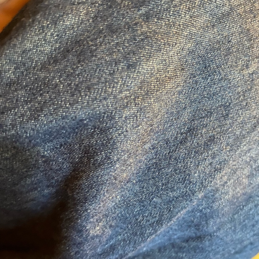 Draper James Denim Blue Chambray Wrap Dress 20 - Picture 6 of 6